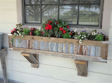 rustic metal planter boxes balcony|homemade planter boxes outdoor.